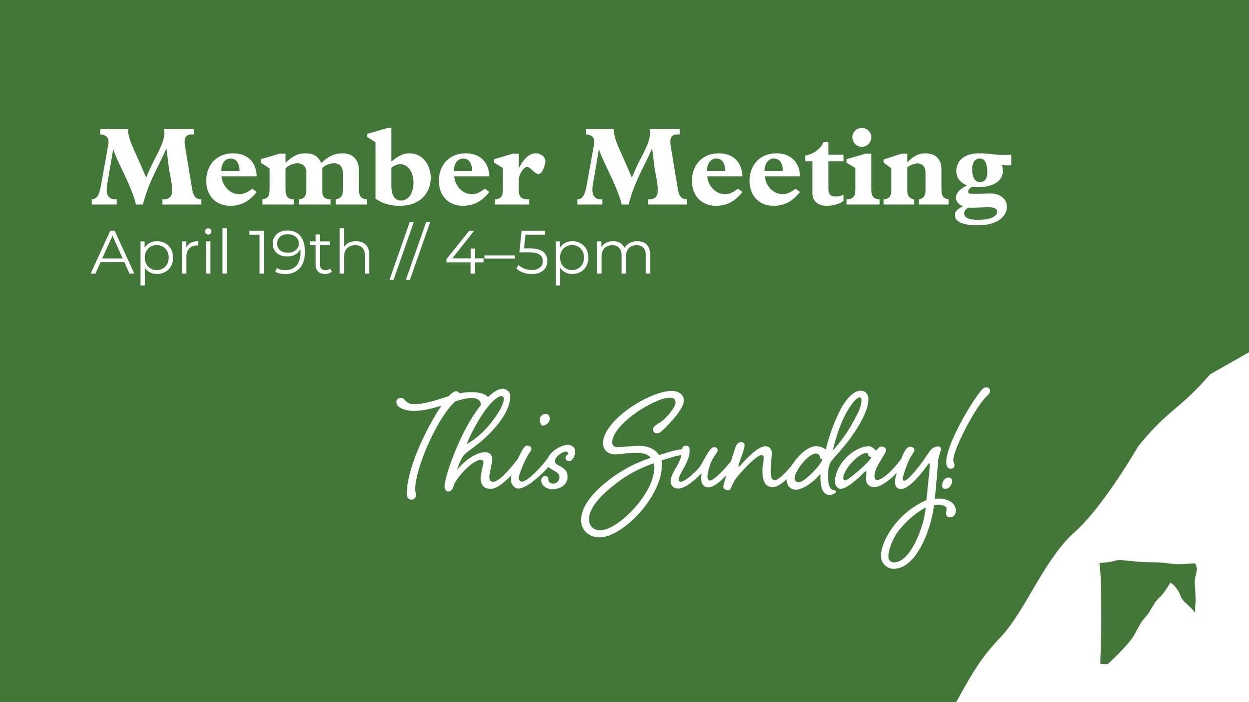 Member Sunday Member Meeting - April 19th, 2026 | Summit Crossing